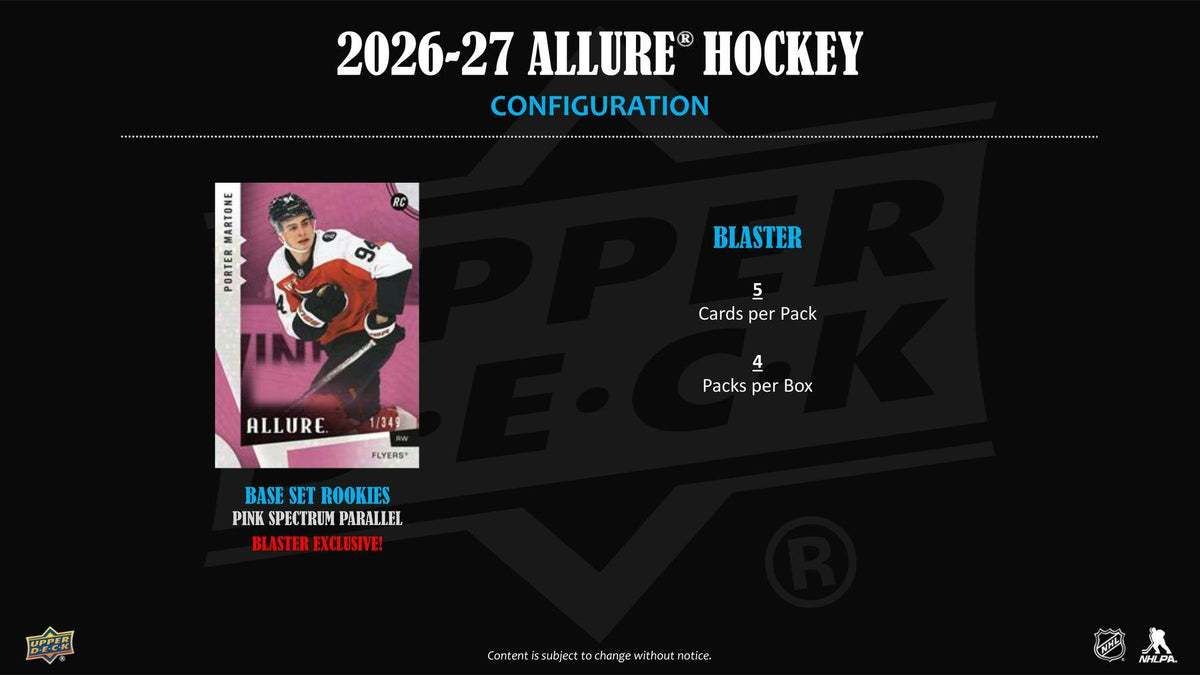 2026/27 Upper Deck Allure Hockey Blaster Box sell sheet 5