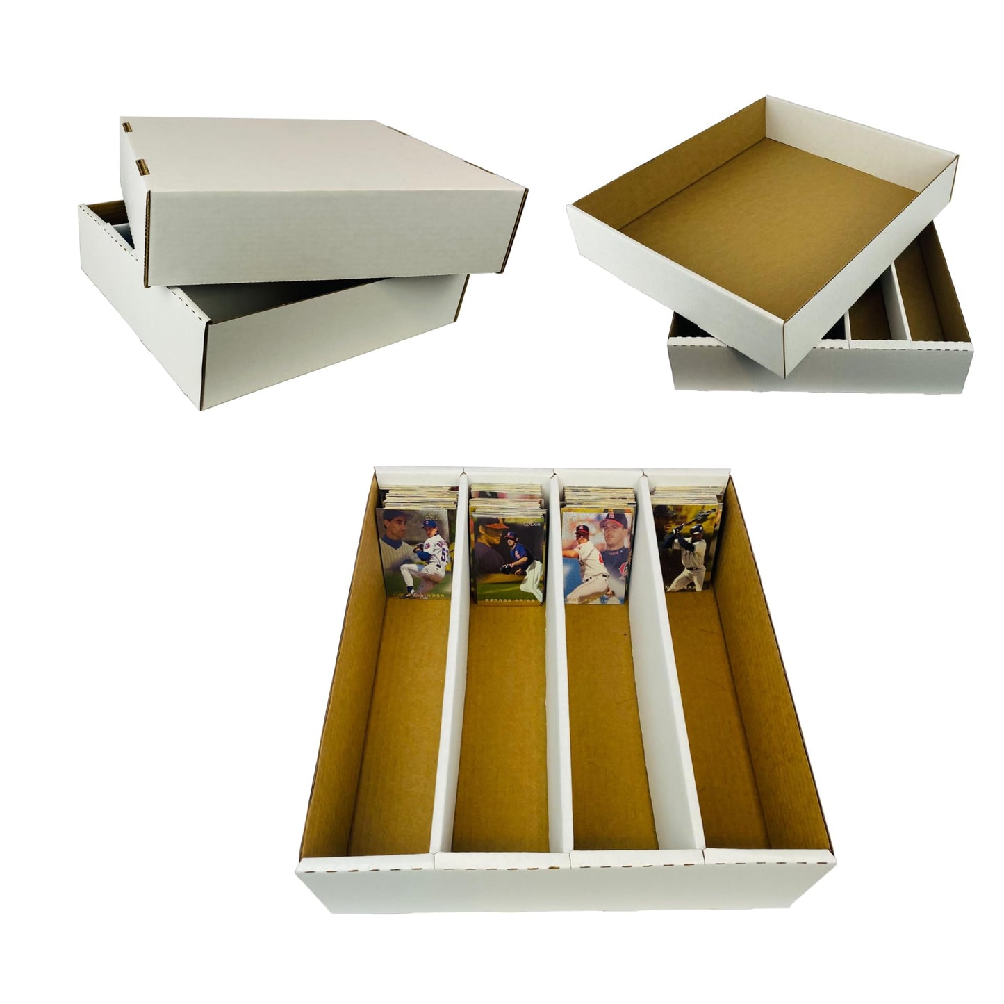 3,200ct Monster 4 - Row Card Storage Box - 5 Pack - Columbia Hobby - Sports Card Boxes - Toploaders - Card Savers