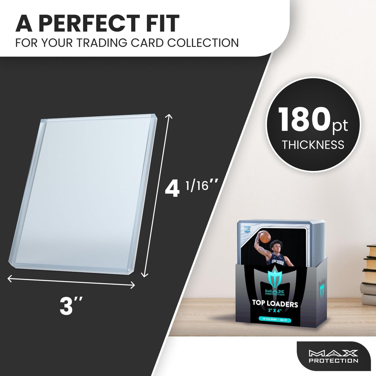 500ct Case Ultra Max Pro 180pt Trading Card Toploaders | Crystal Clear Holders - Columbia Hobby - Sports Card Boxes - Toploaders - Card Savers