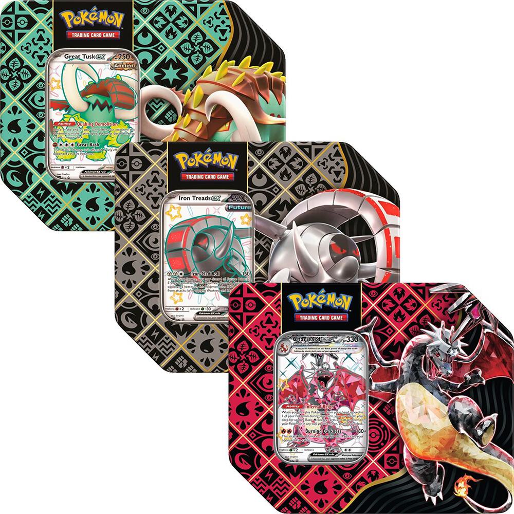 pokemon tcg paldean fates cards Scarlet & Violet Tin (SET OF 3) Box:Bulbasaur / Charmander / Squirtle Embark on your Pokemon deadpool mtg card Adult