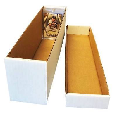 800 Count 2-Piece Veritical Card Storage Box For Toploaders / One Touch Magnetics - Bundle of 25