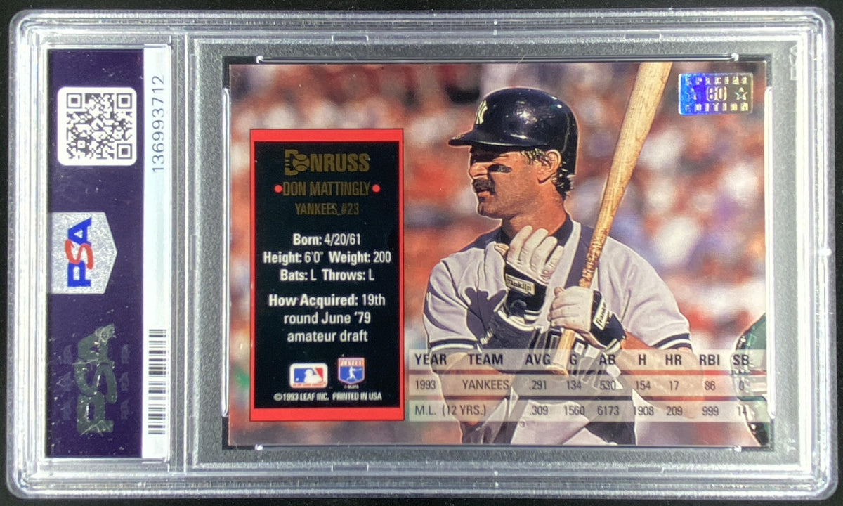 1994 Donruss Special Edition Gold Don Mattingly #60 graded PSA 4 Auto 10 trading card