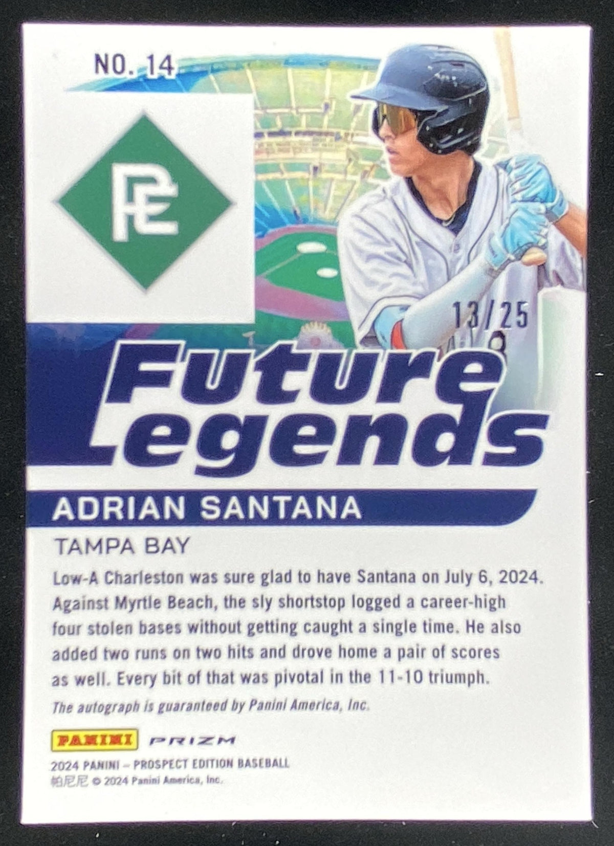 2024 Panini Prospect Future Legends Adrian Santana trading card