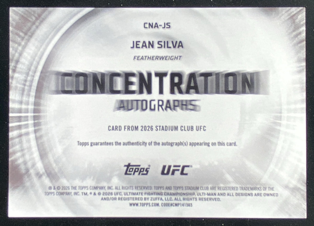 2026 Topps UFC Stadium Club Jean Silva trading card