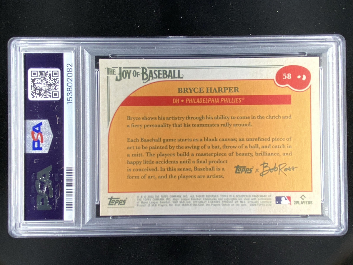 2023 Topps x Bob Ross The Joy of Baseball Bryce Harper #58 trading card