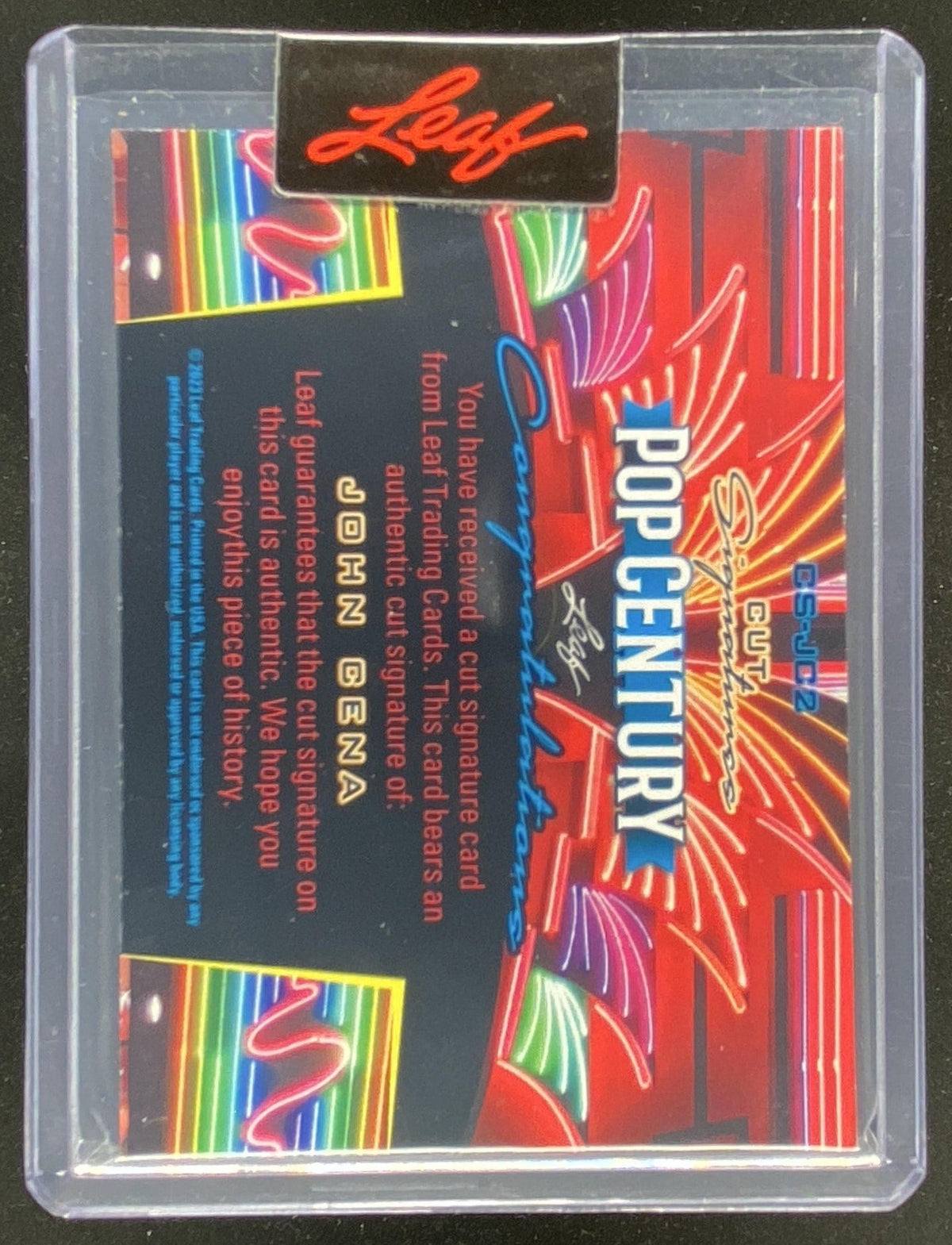 2023 Leaf Metal Pop Century John Cena trading card