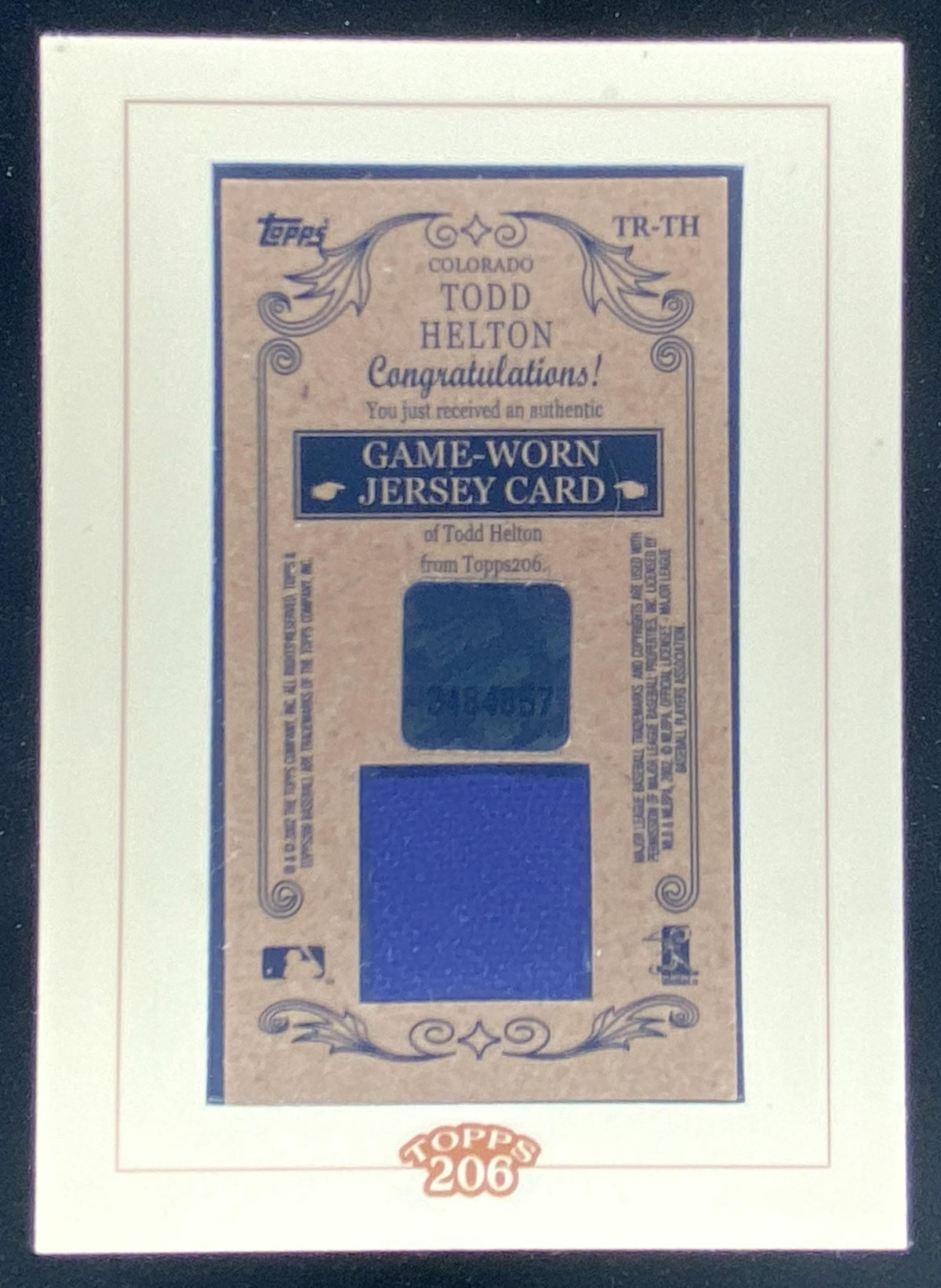 2002 Topps 206 Todd Helton #TR-TH trading card