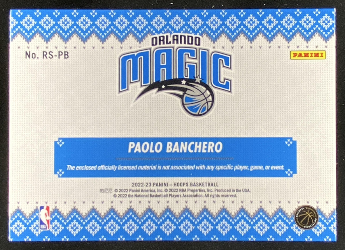 2022 Panini Hoops Winter Paolo Banchero #RS-PB trading card