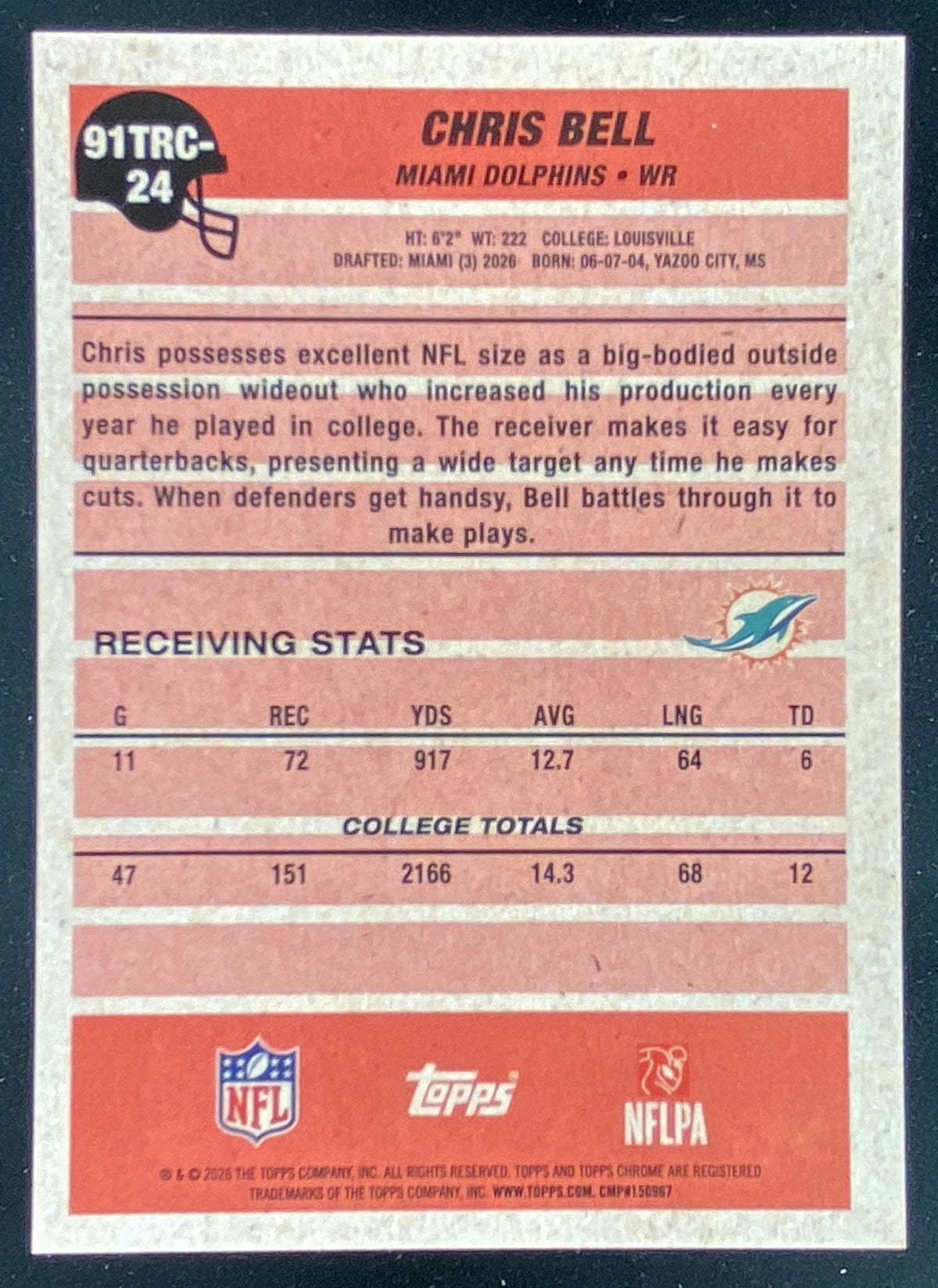 2026 Topps Chris Bell #91TRC-24 trading card