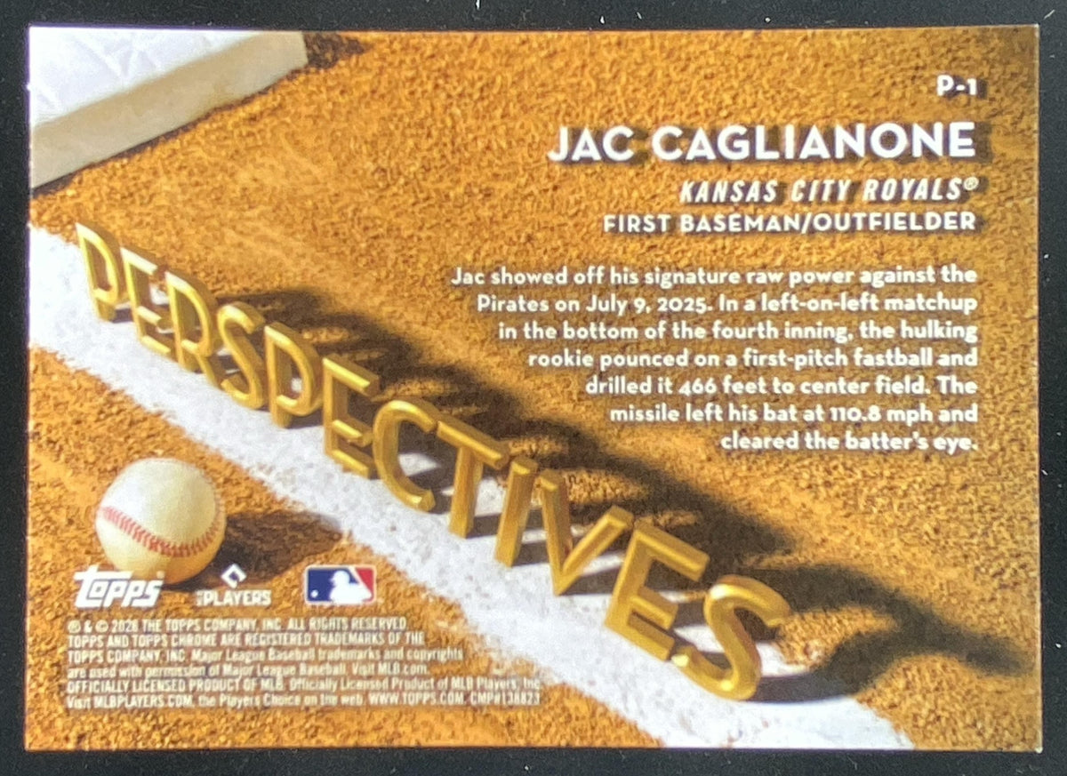2026 Topps Chrome Jac Caglianone #P-1 trading card