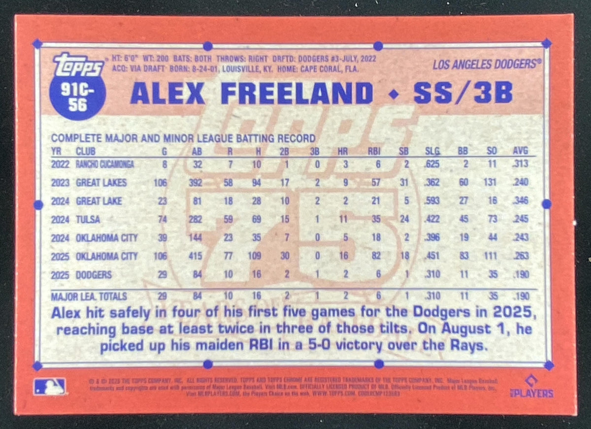 2026 Topps Series 2 Alex Freeland #91C-56 trading card