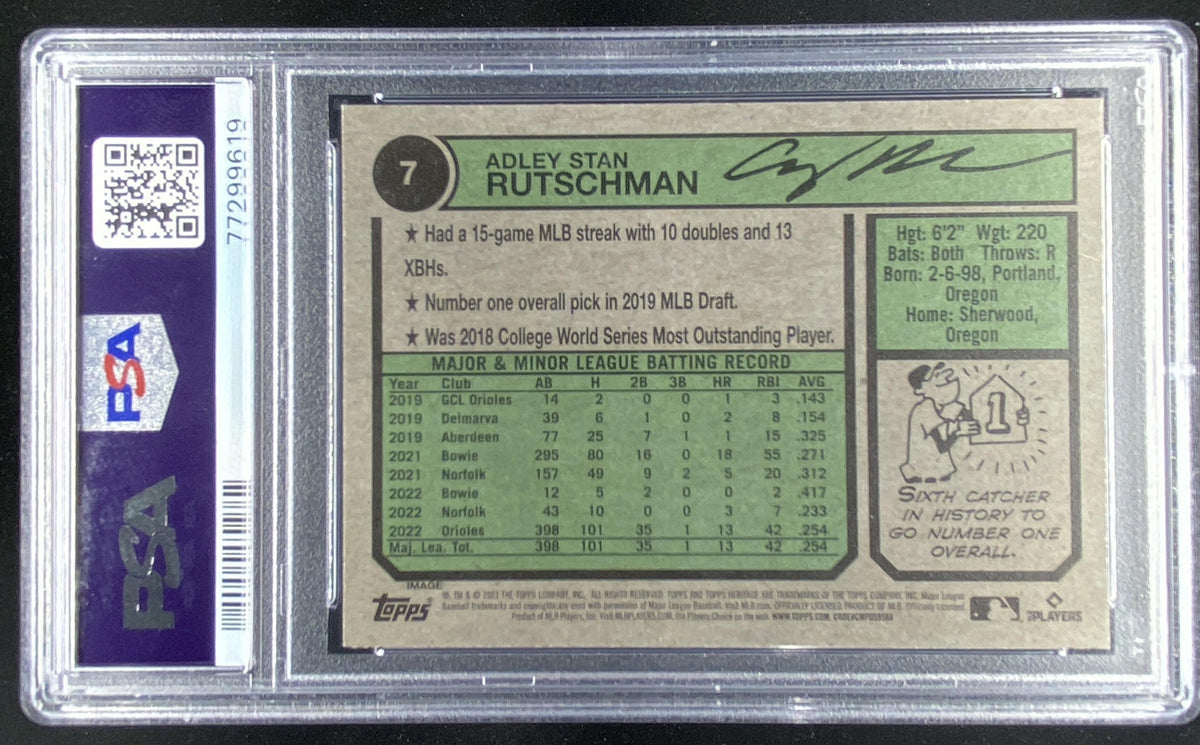 2023 Topps Heritage Adley Rutschman #7 trading card