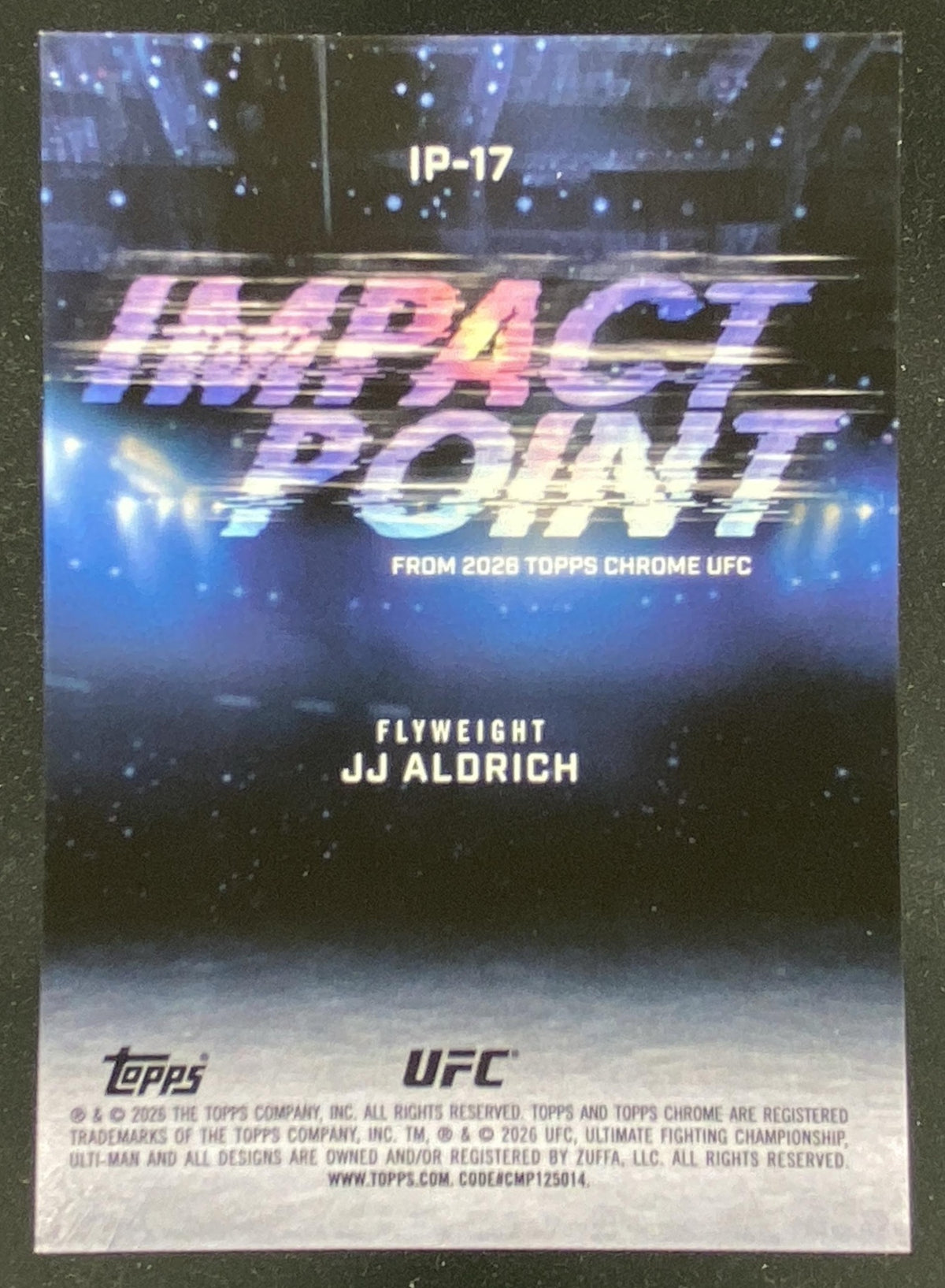 2026 Topps Chrome UFC JJ Aldrich trading card