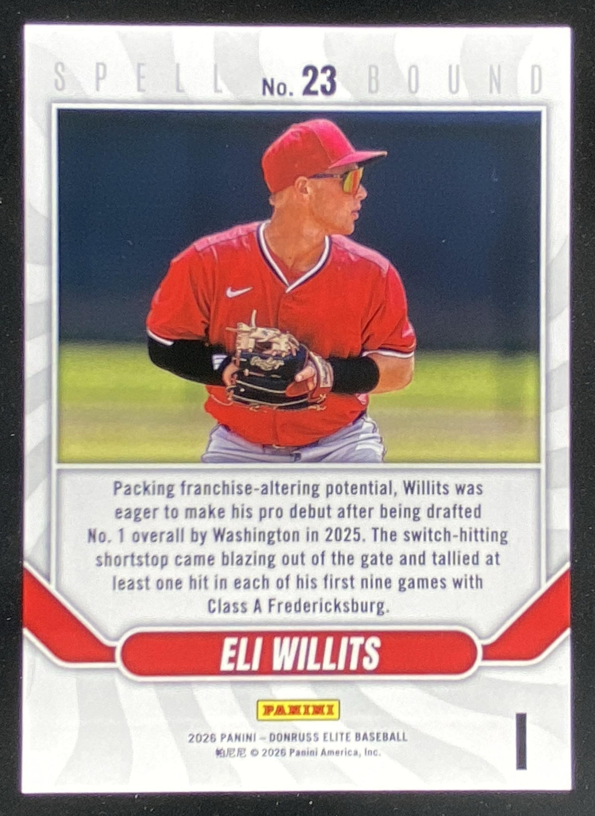 2026 Panini Donruss Elite Eli Willits #23 trading card