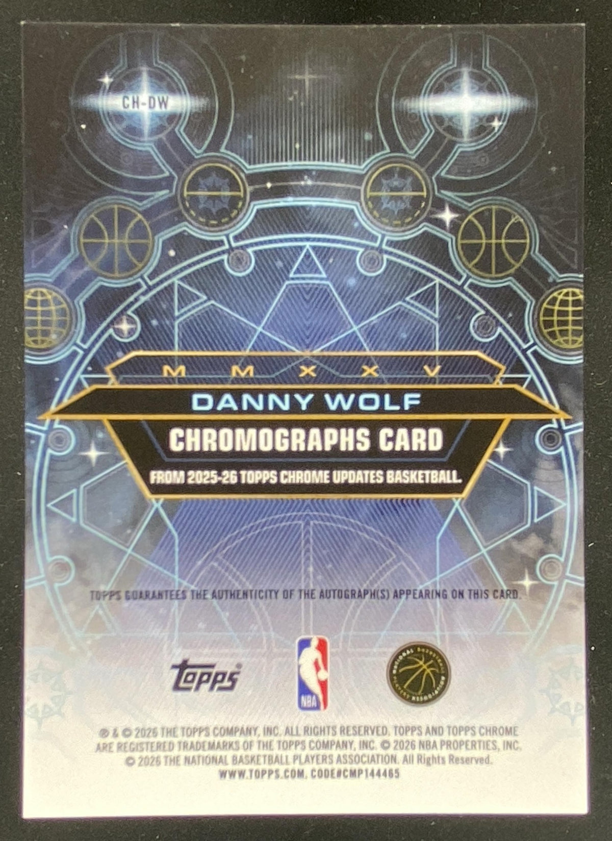 2025 Topps Chrome Update Danny Wolf trading card
