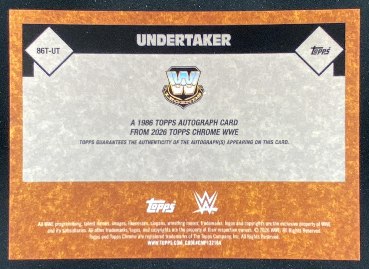 2026 Topps Chrome WWE Undertaker trading card
