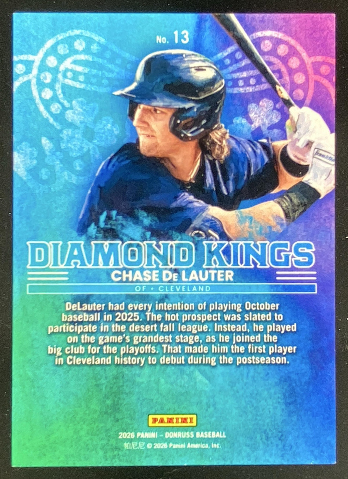 2026 Panini Donruss Chase DeLauter #13 trading card