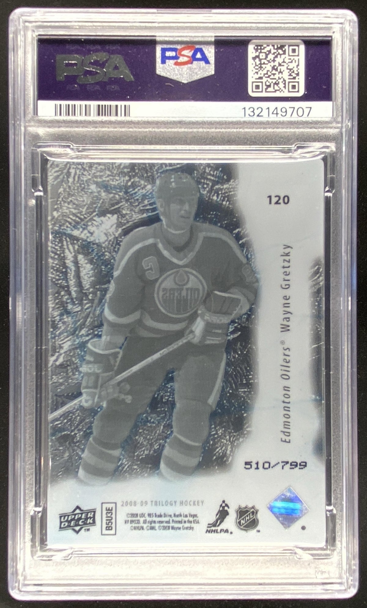 2008 Upper Deck Trilogy Wayne Gretzky #120 graded PSA 7 trading card