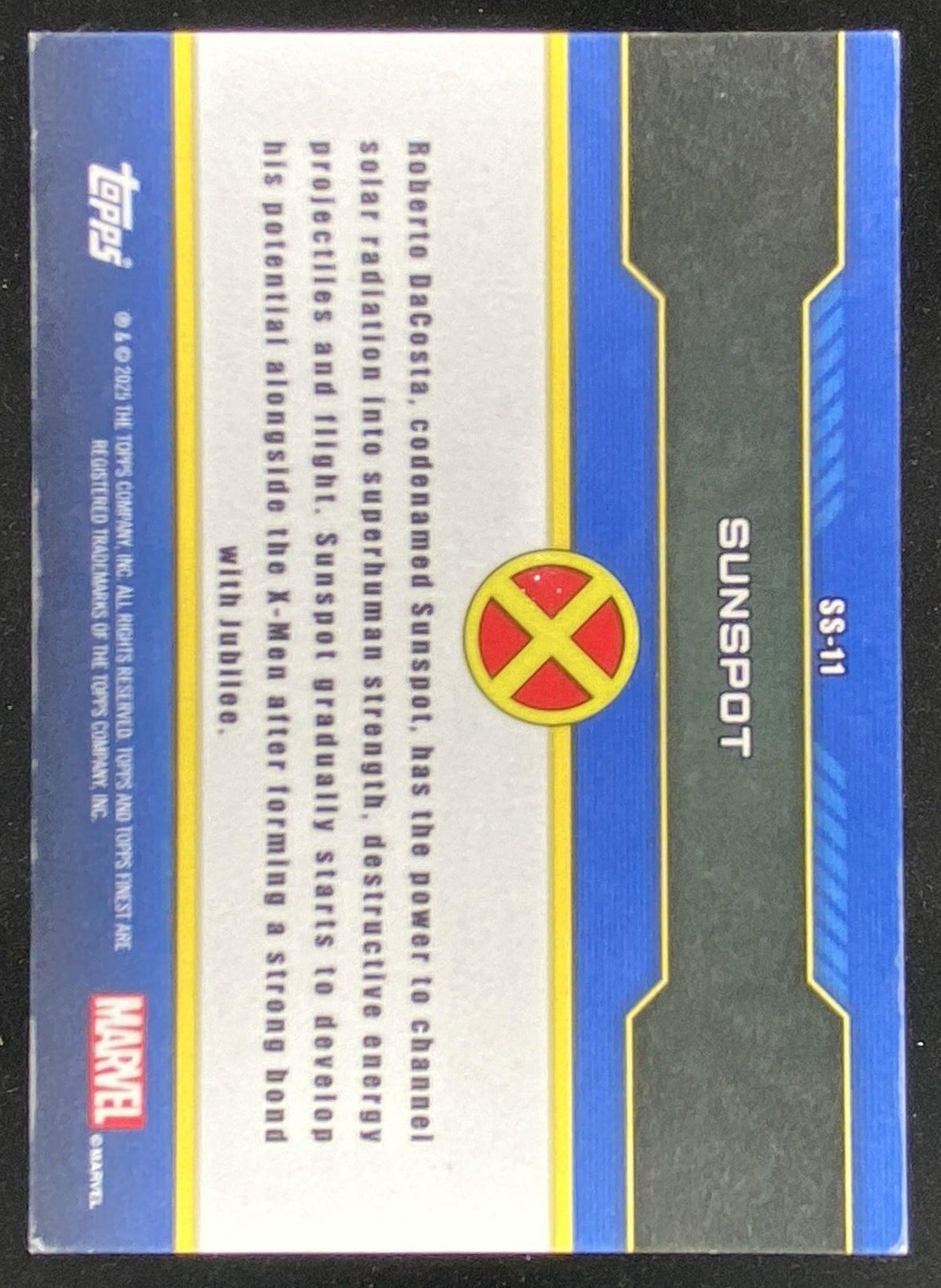 2025 Topps Finest X-Men '97 Sunspot trading card