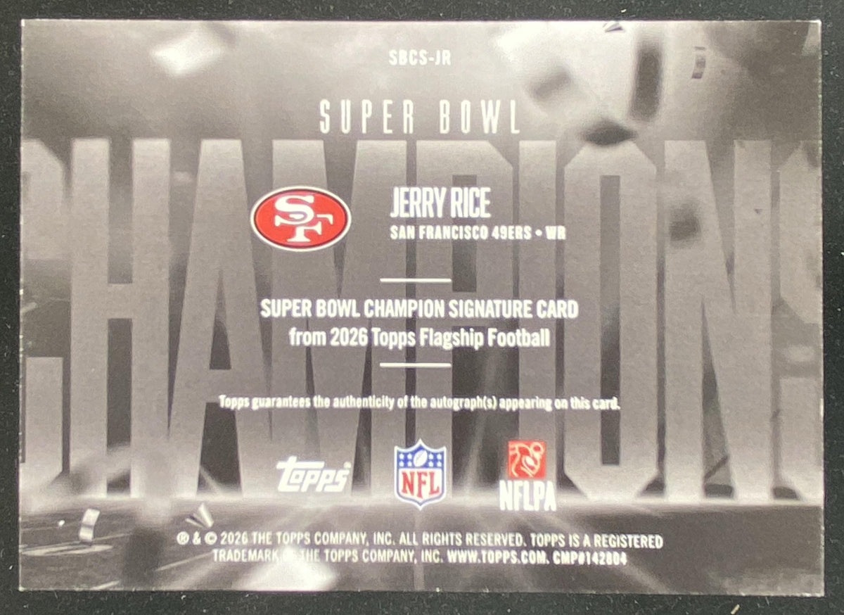 2026 Topps Jerry Rice #SBCS-JR trading card