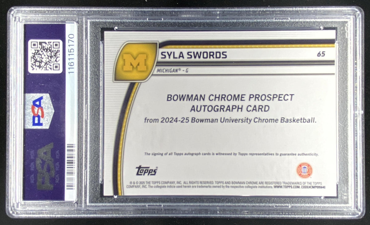 2024 Bowman Chrome University Syla Swords #65 trading card