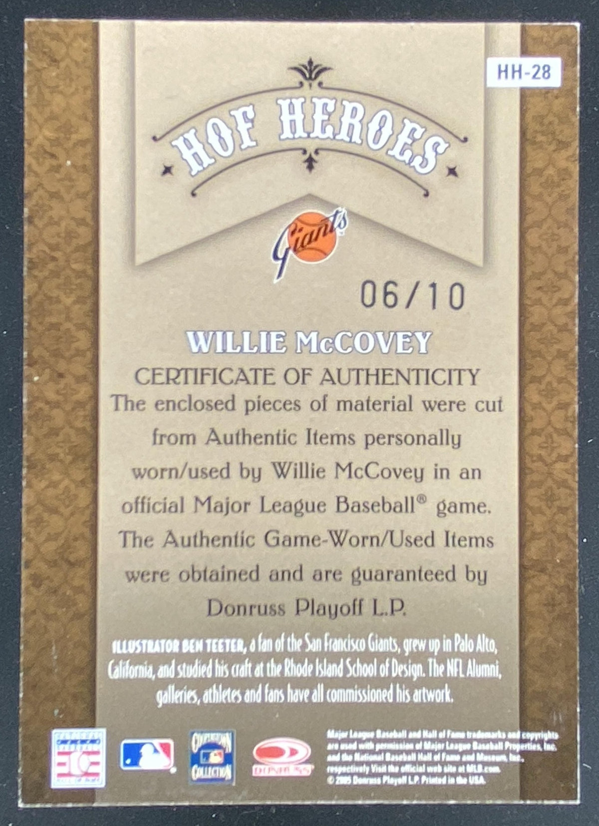 2005 Donruss Diamond Kings Willie McCovey trading card
