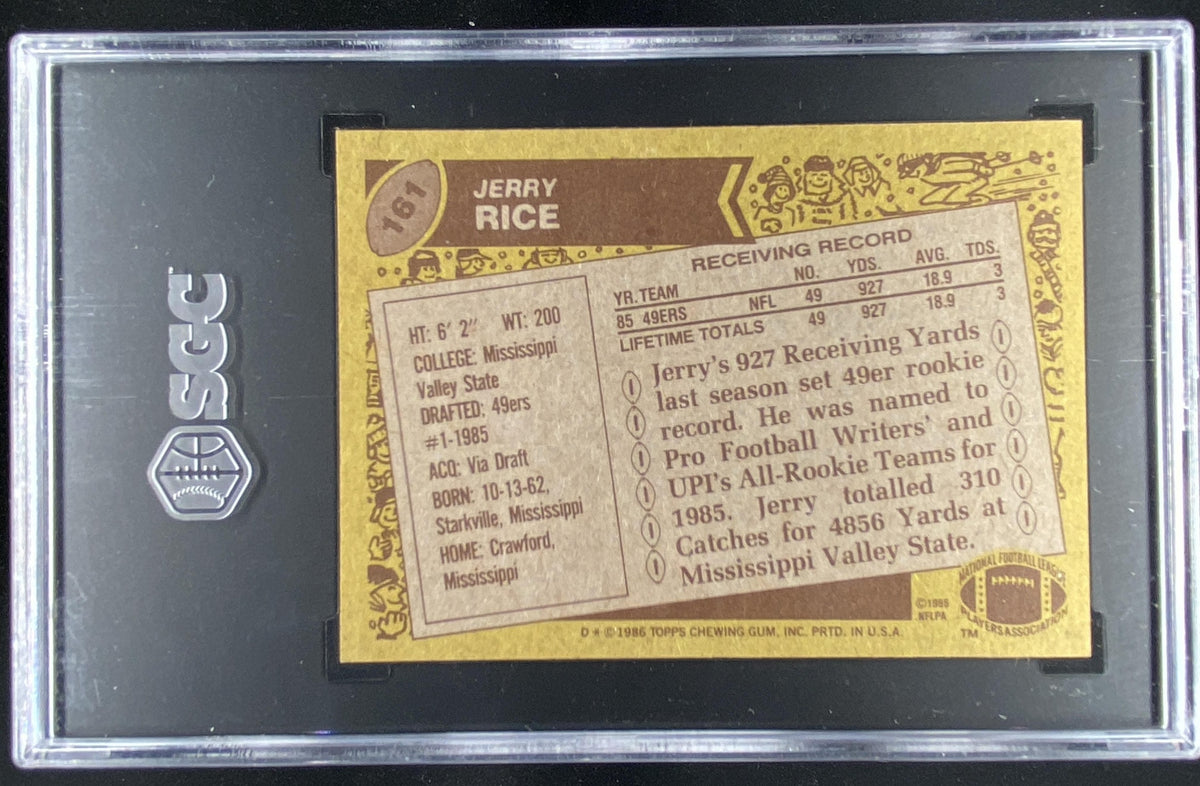 1986 Topps Jerry Rice #161 trading card