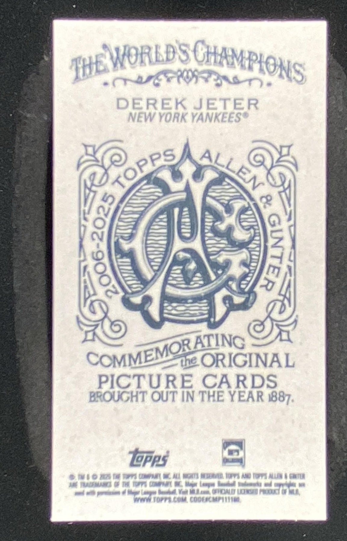 2025 Topps Allen & Ginter Derek Jeter trading card