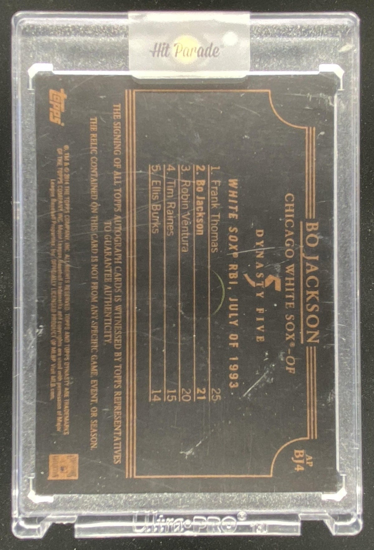 2014 Topps Dynasty Bo Jackson #AP-BJ4 trading card