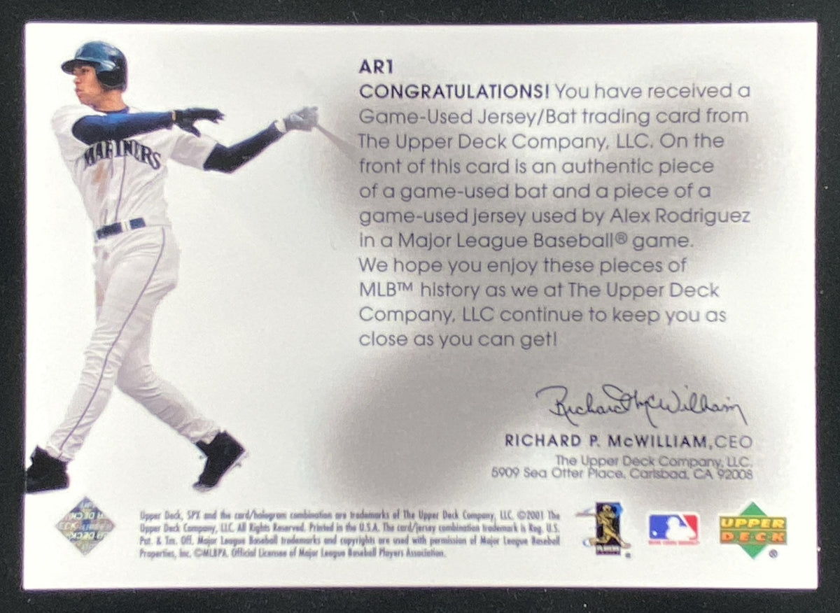 2001 SPx Alex Rodriguez #AR1 trading card
