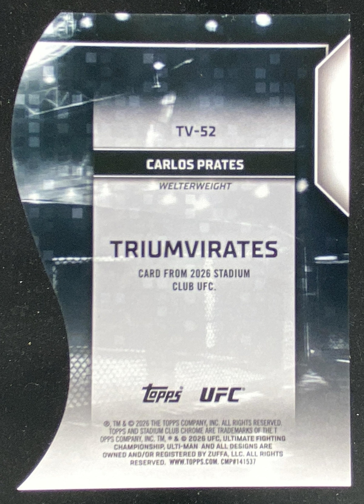 2026 Topps UFC Stadium Club Carlos Prates trading card