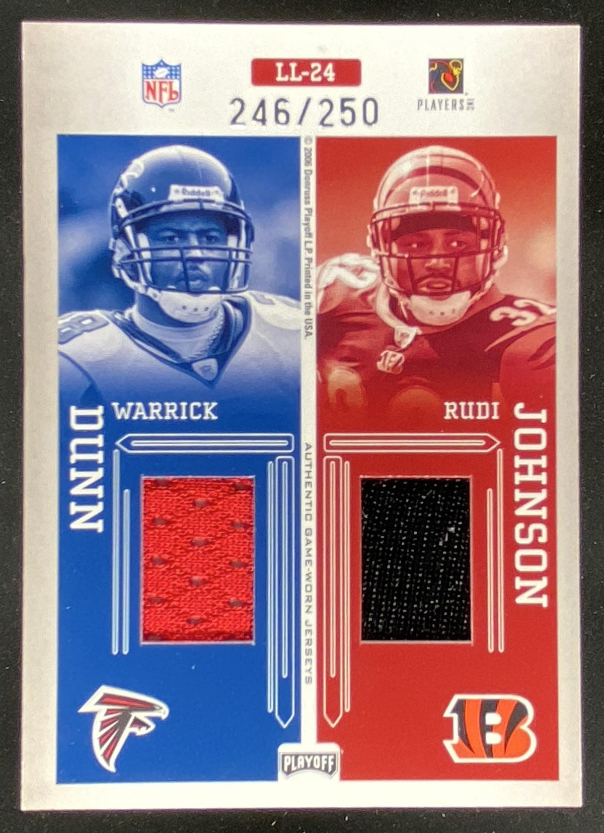 2006 Playoff Prestige Clinton Portis / LaDainian Tomlinson / Warrick Dunn / Rudi Johnson #LL-24 trading card