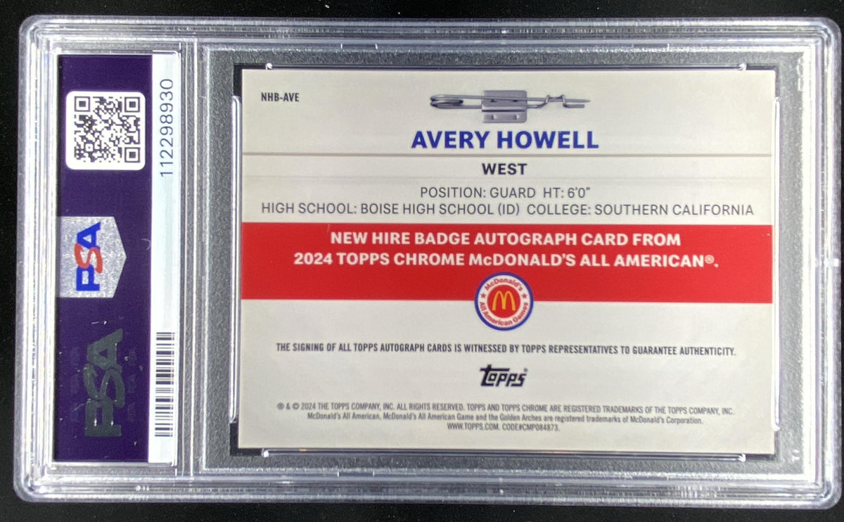 2024 Topps Chrome McDonald's All-American Avery Howell #AVE trading card