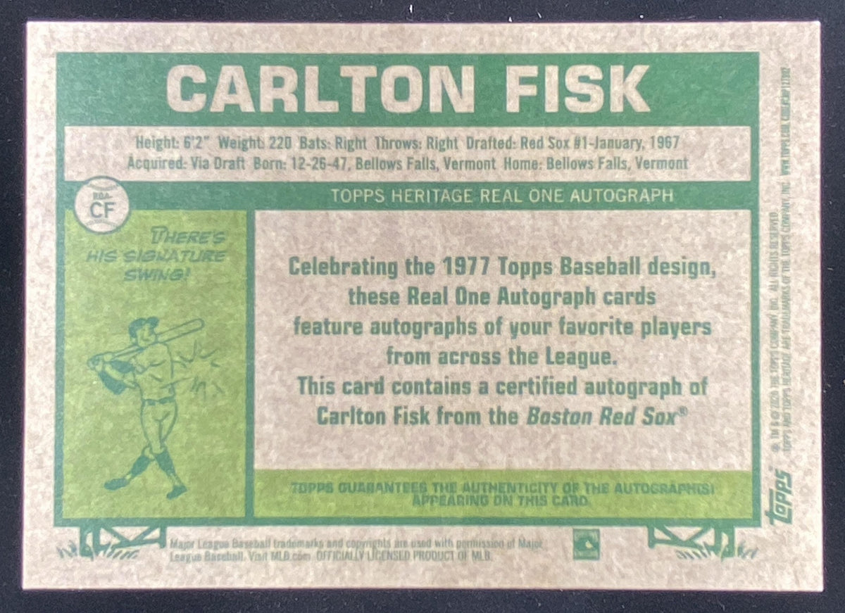 2026 Topps Heritage Carlton Fisk trading card