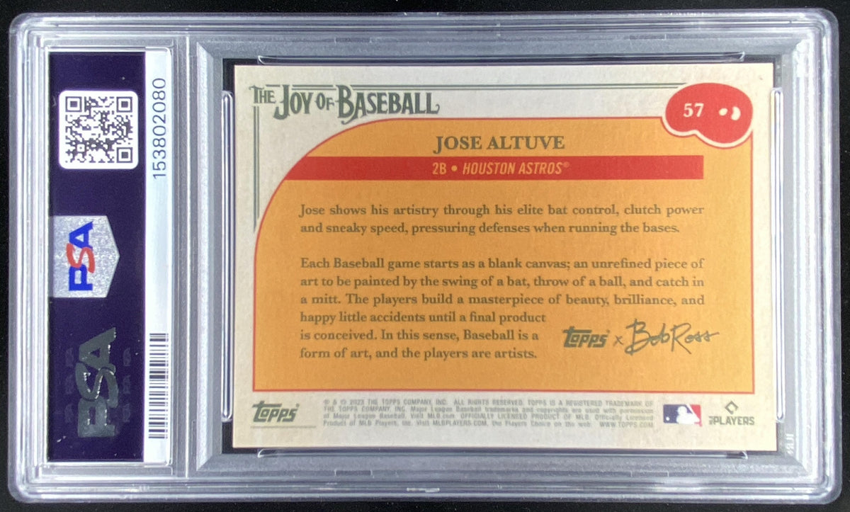 2023 Topps x Bob Ross The Joy of Baseball Jose Altuve #57 trading card