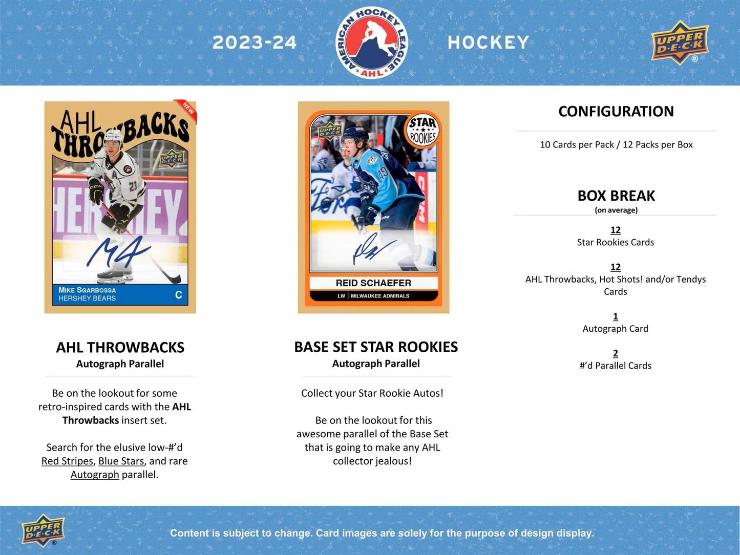 2023/24 Upper Deck AHL Hockey Hobby Box
