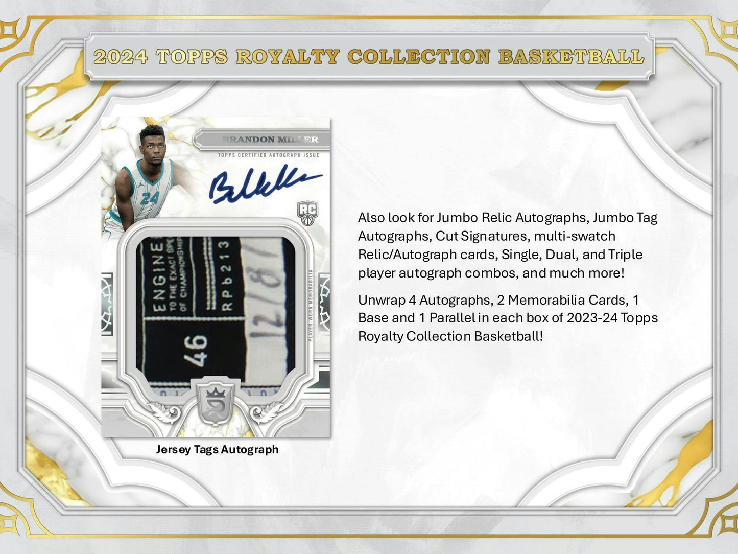 2023/24 Topps Royalty Basketball Hobby Box | Columbia Sports Cards