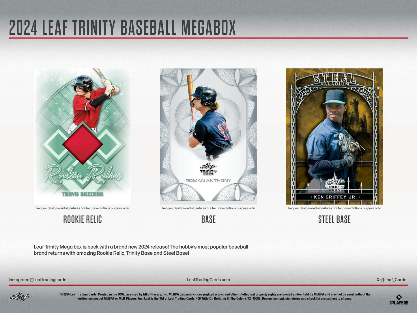2024 Leaf Trinity Baseball Mega Box | Columbia Sports Cards