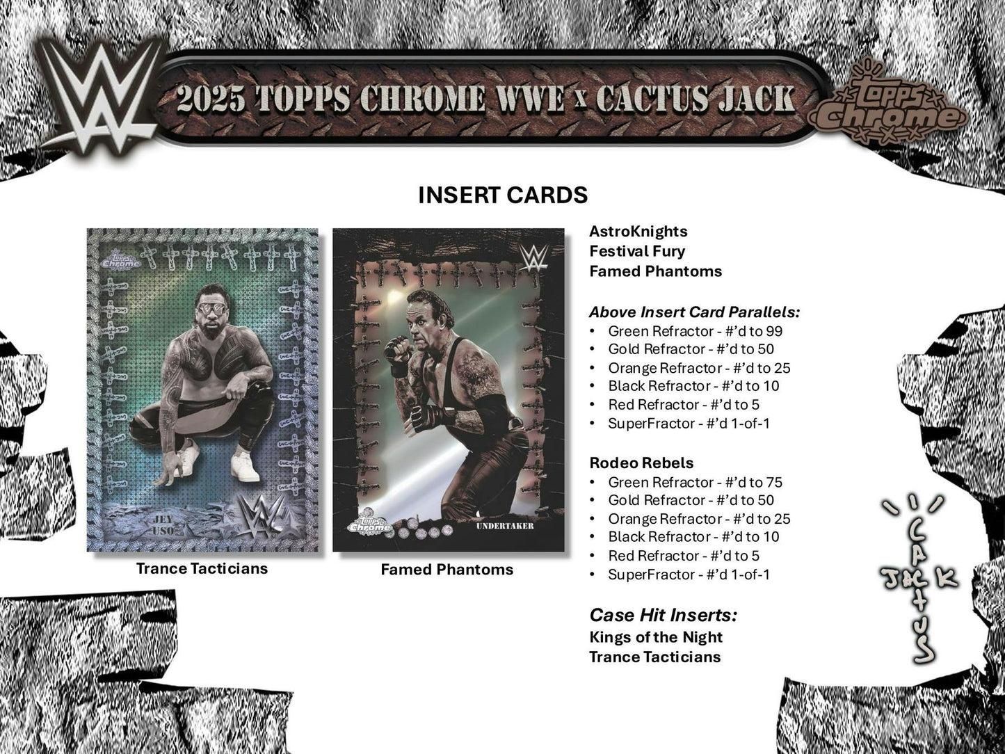 2025 Topps Chrome WWE x Cactus Jack Hobby Box | Columbia Sports Cards