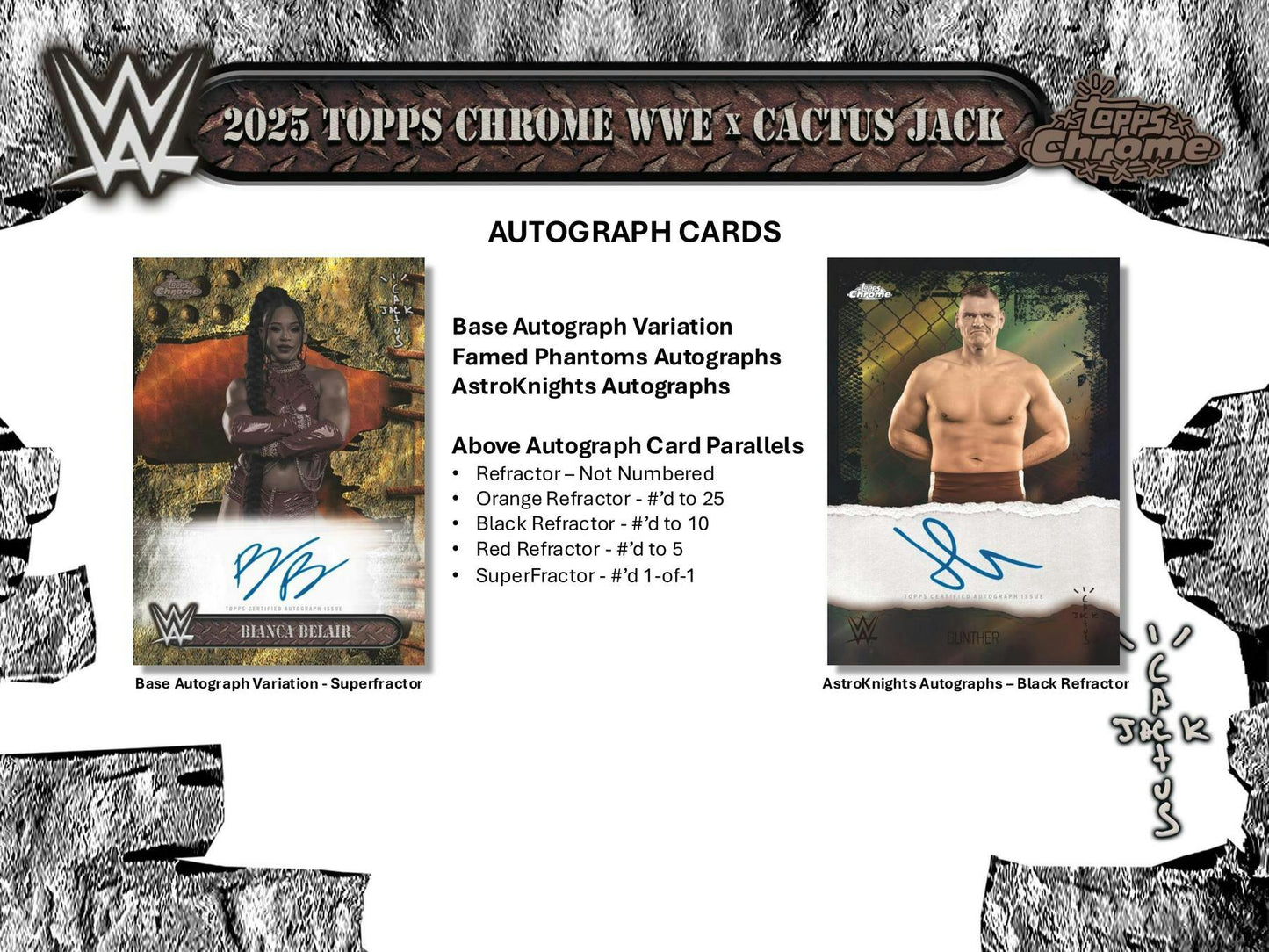 2025 Topps Chrome WWE x Cactus Jack Hobby Box | Columbia Sports Cards
