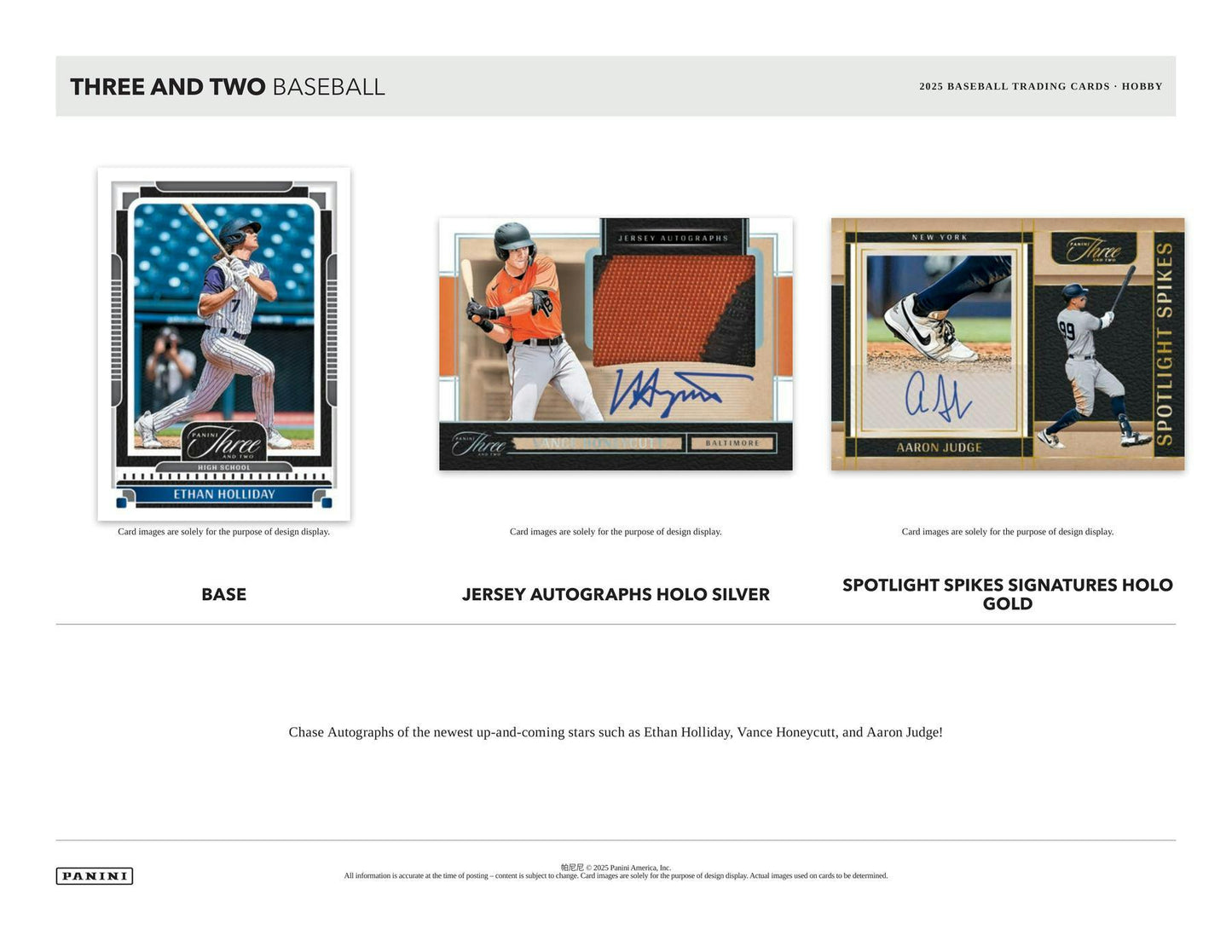 2025 Panini Three & Two Baseball Hobby Box | Columbia Sports Cards