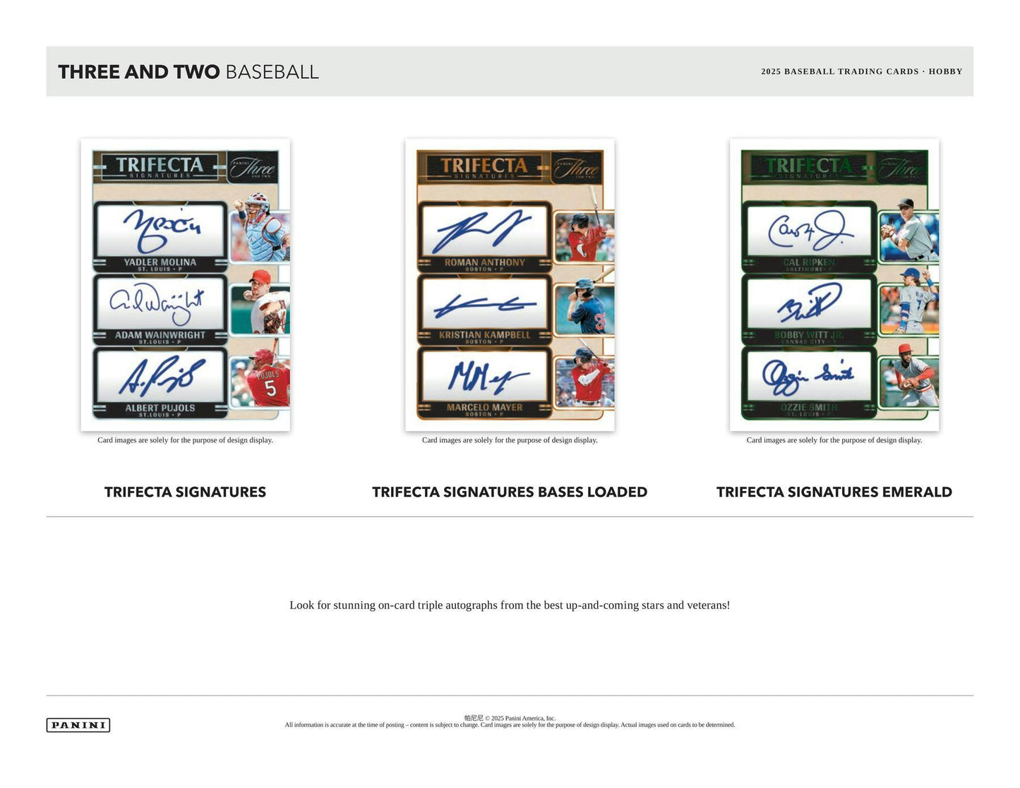 2025 Panini Three & Two Baseball Hobby Box | Columbia Sports Cards