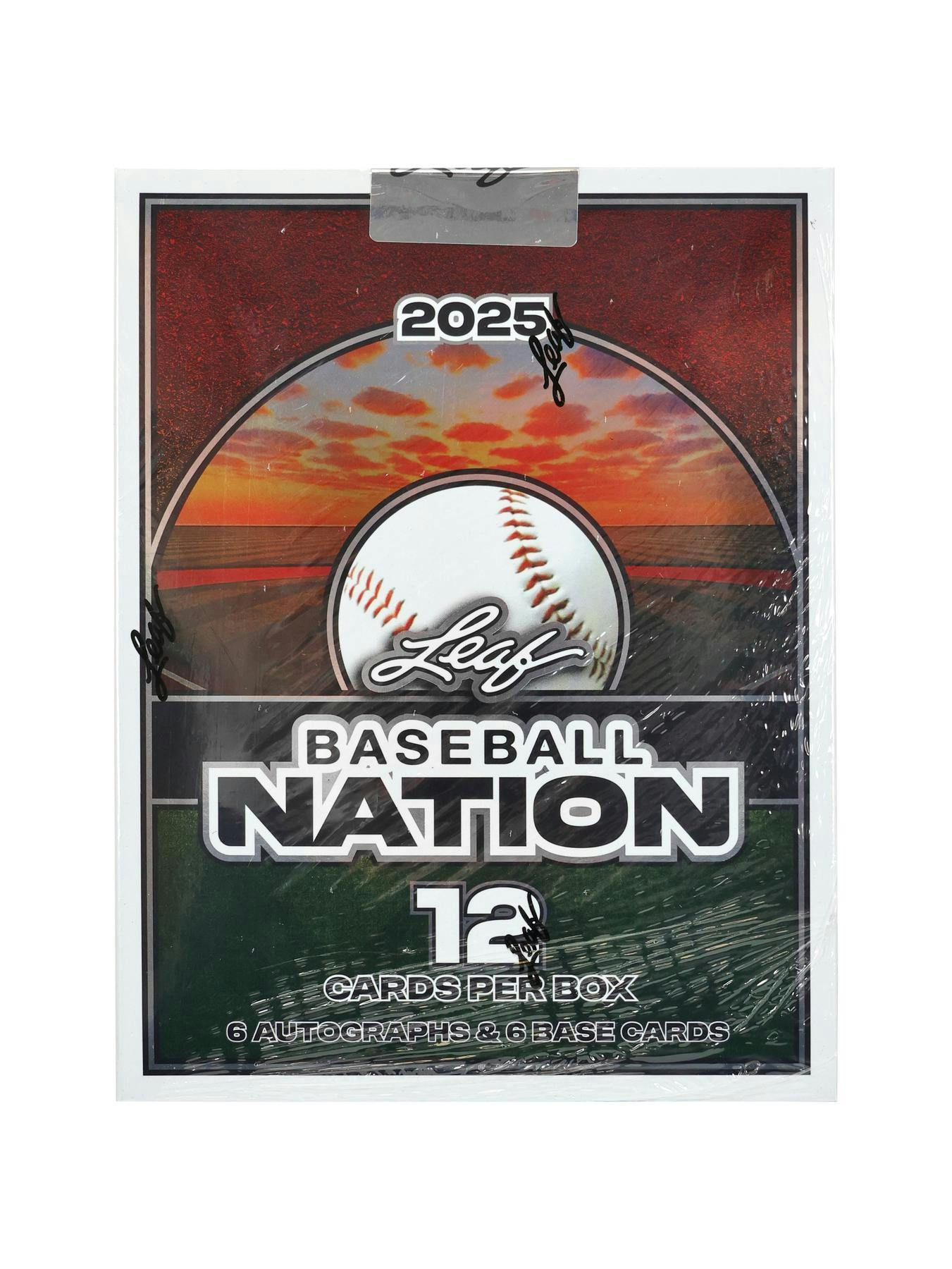 2025 Leaf Baseball Nation Hobby Box packaging | Columbia Sports Cards
2025 Leaf Baseball Nation autograph card example | Columbia Sports Cards
2025 Leaf Baseball Nation multi-signed autograph card | Columbia Sports Cards
2025 Leaf Baseball Nation acetate insert card | Columbia Sports Cards