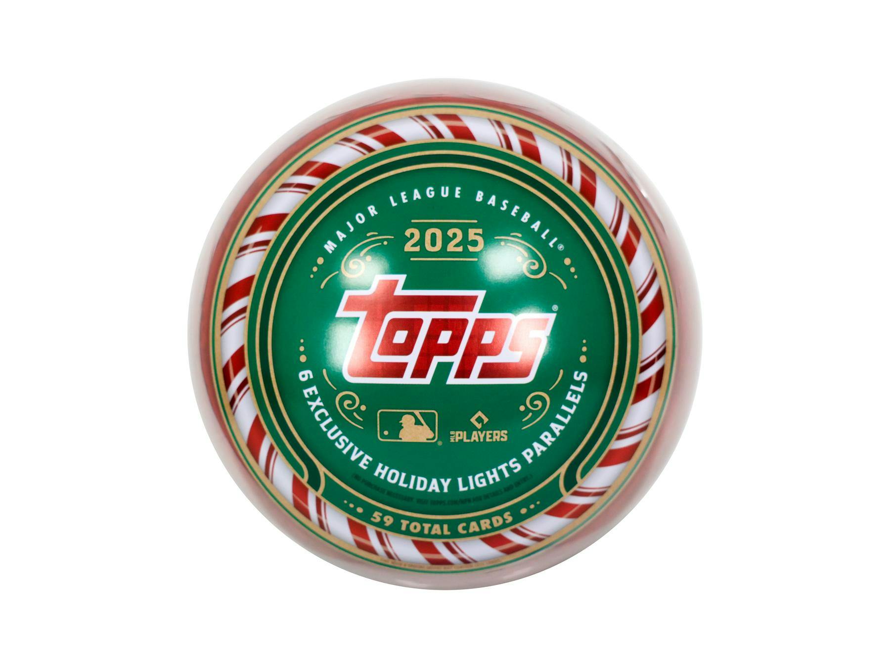 2025 Topps Holiday Baseball Tin
Topps Holiday Baseball Collector Tin Display
Exclusive Holiday Lights Parallels from Topps Holiday