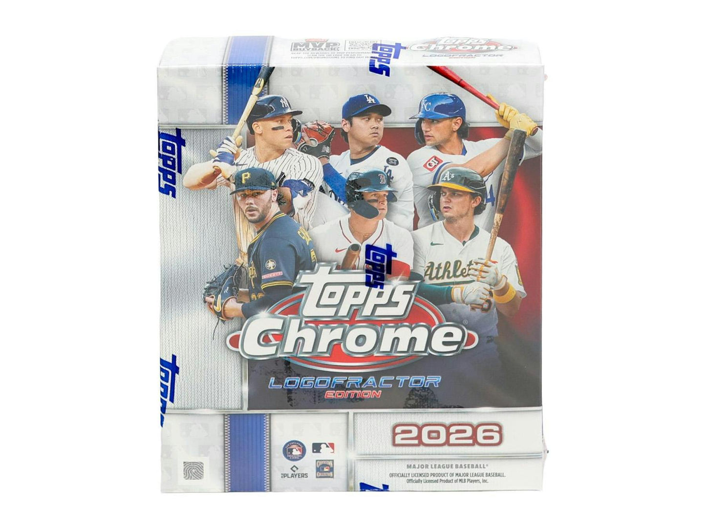 2026 Topps Chrome Baseball Logofractor Edition Box
2026 Topps Chrome Baseball Logofractor sealed box
Topps Chrome Baseball exclusive Logofractor cards and parallels