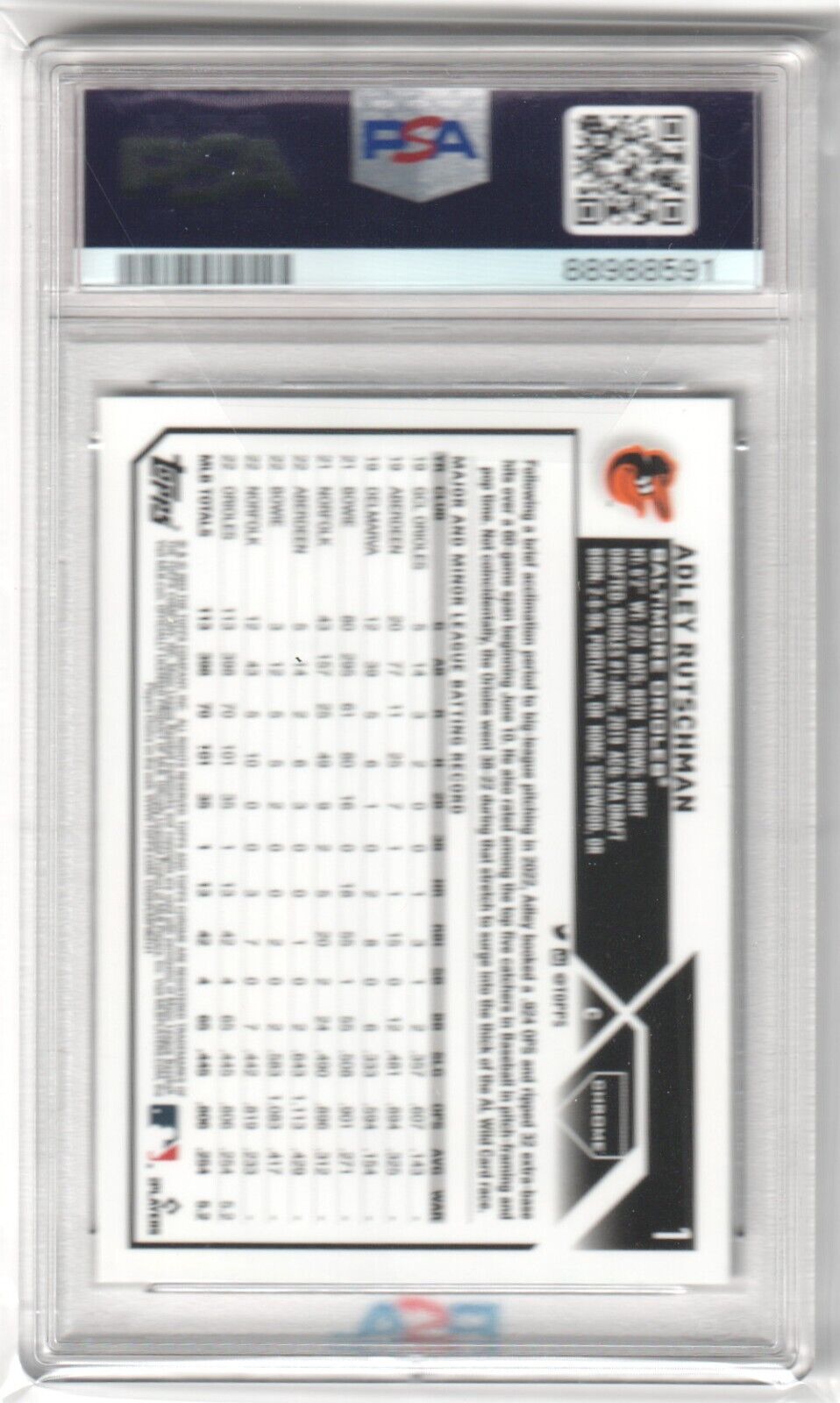 ADLEY RUTSCHMAN 2023 Topps Chrome Xfractor RC Rookie #1 PSA 10 GEM MINT - Columbia Hobby - Sports Card Boxes - Toploaders - Card Savers