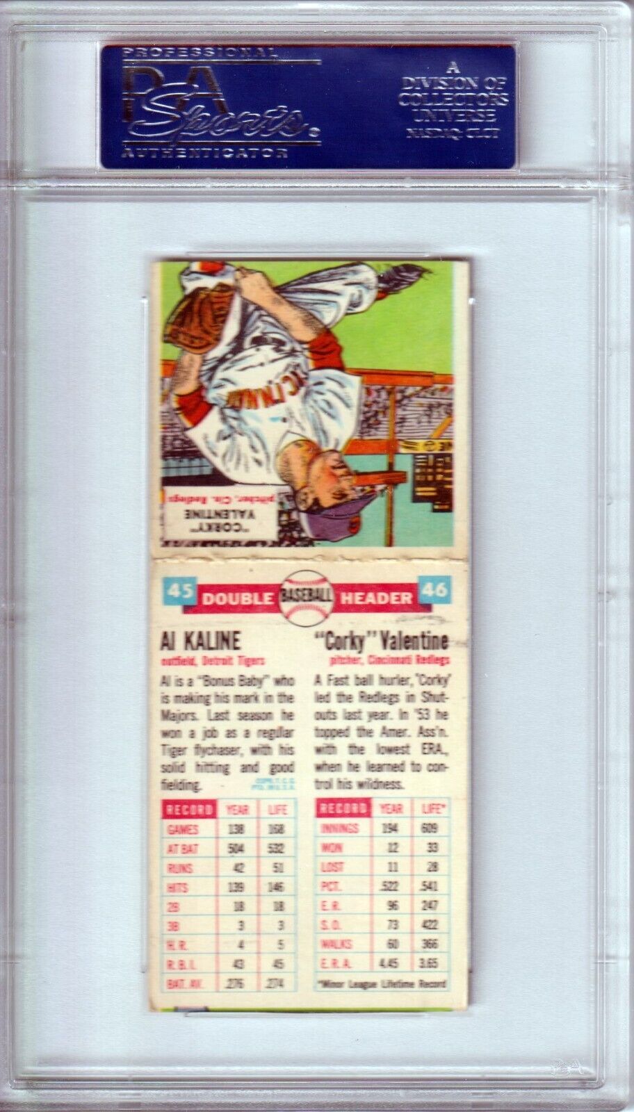 AL KALINE 1955 Topps Double Headers Valentine #45 #46 PSA 5.5 EX+ - TIGERS - Columbia Hobby - Sports Card Boxes - Toploaders - Card Savers