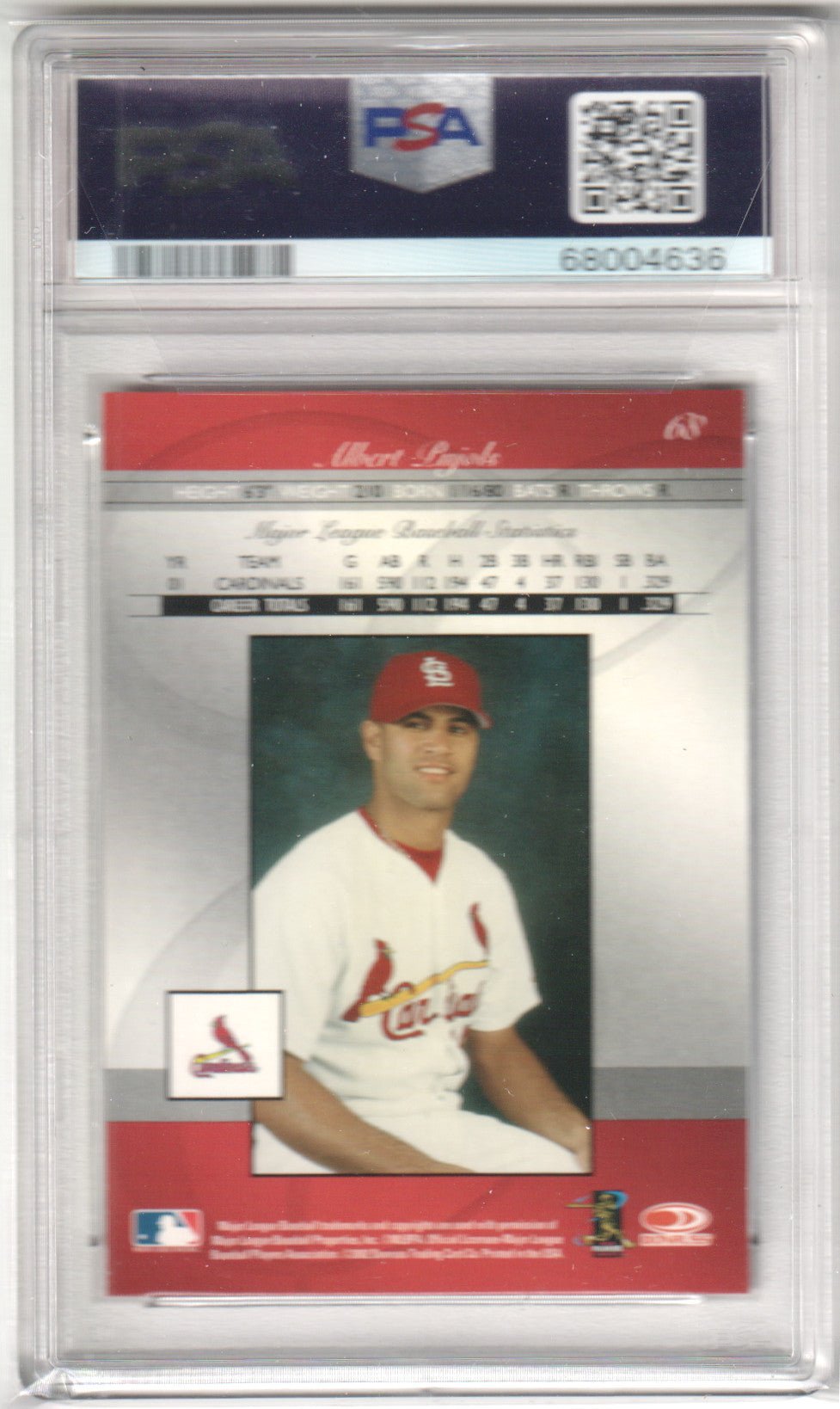 ALBERT PUJOLS 2002 Donruss Elite #68 PSA 9 MINT - CARDINALS - Columbia Hobby - Sports Card Boxes - Toploaders - Card Savers