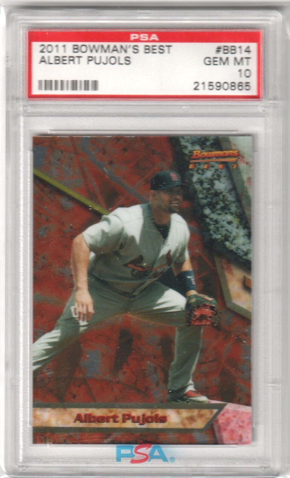 ALBERT PUJOLS 2011 Bowman's Best #BB14 PSA 10 GEM MINT - CARDINALS - Columbia Hobby - Sports Card Boxes - Toploaders - Card Savers