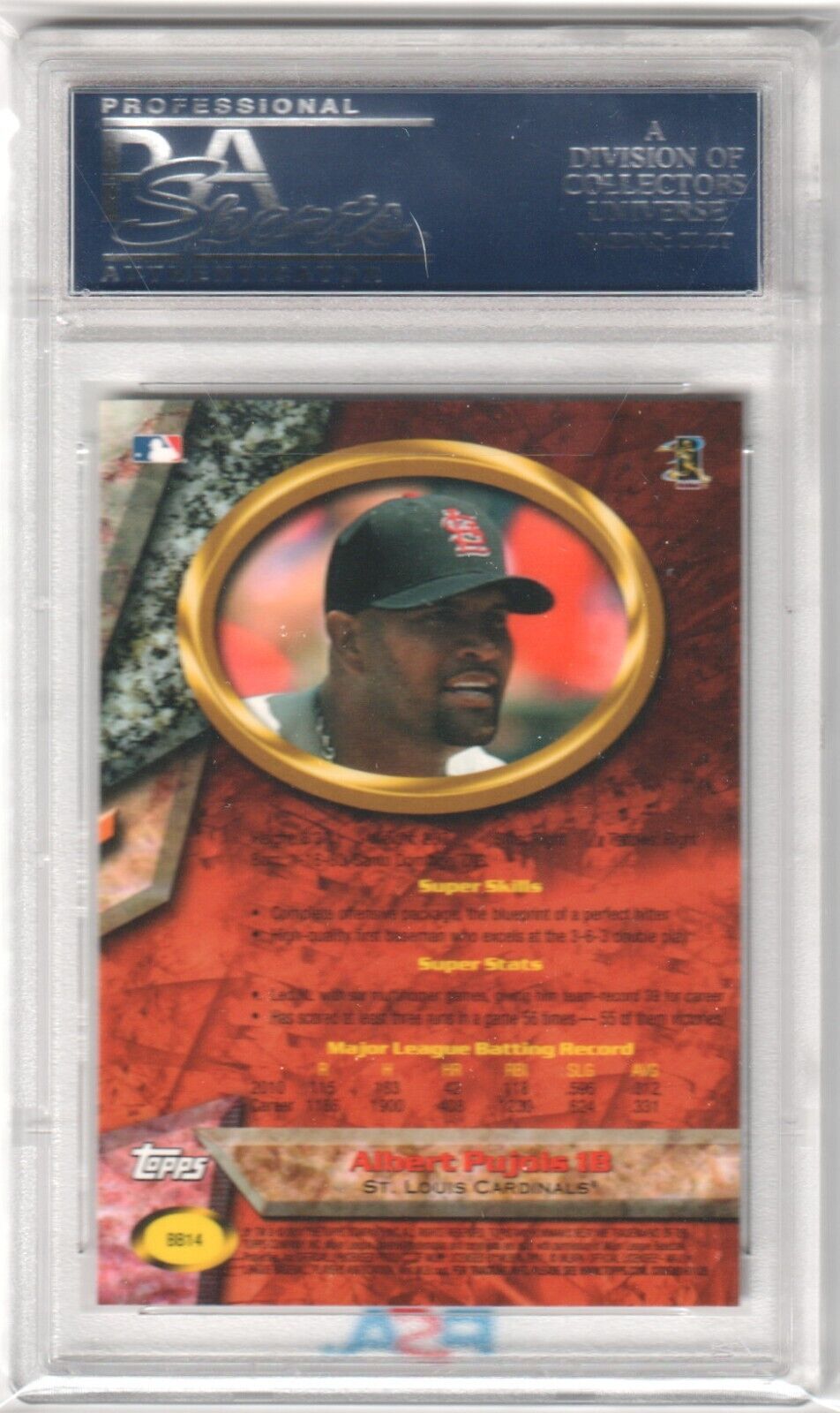 ALBERT PUJOLS 2011 Bowman's Best #BB14 PSA 10 GEM MINT - CARDINALS - Columbia Hobby - Sports Card Boxes - Toploaders - Card Savers